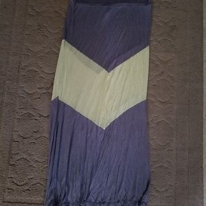 Chevron maxi skirt